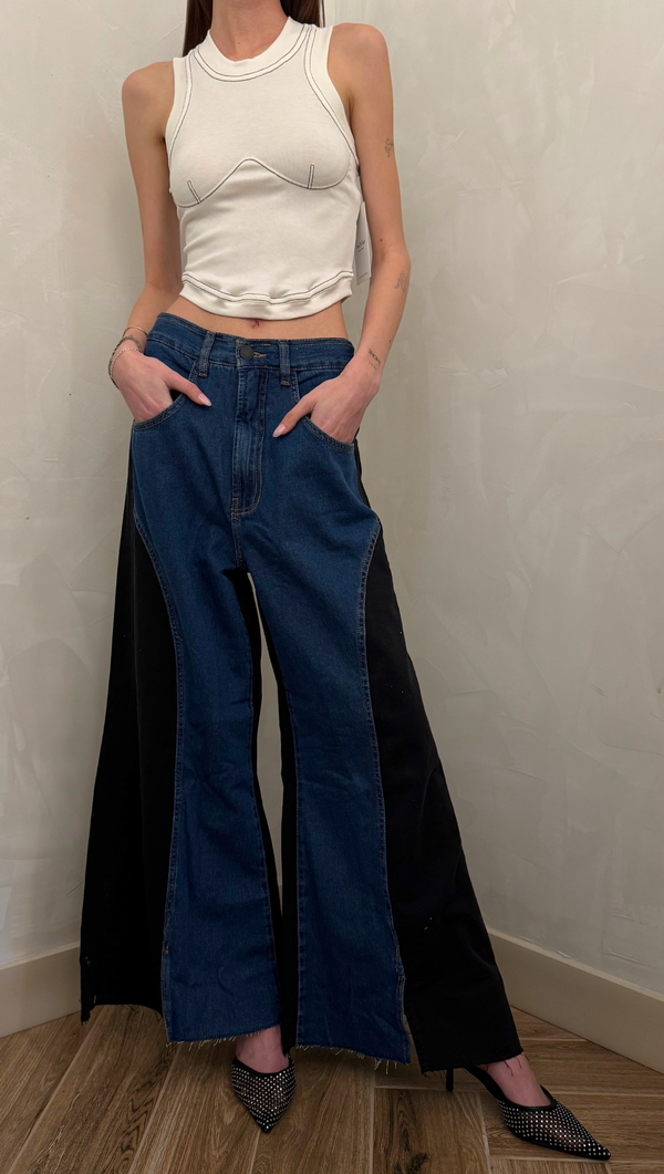 Two-Tone Jeans - Denim