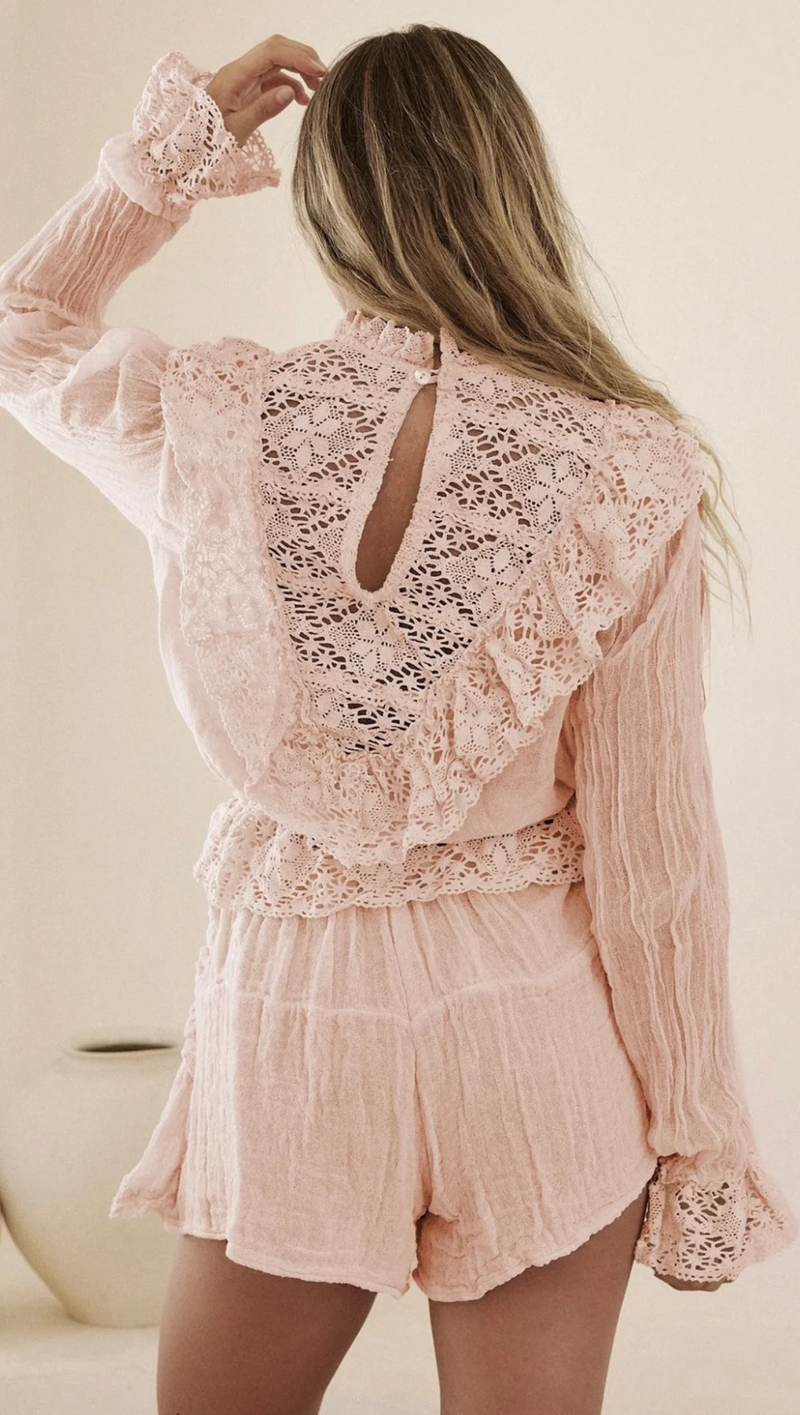 Renaissance Blouse - Hot Peach