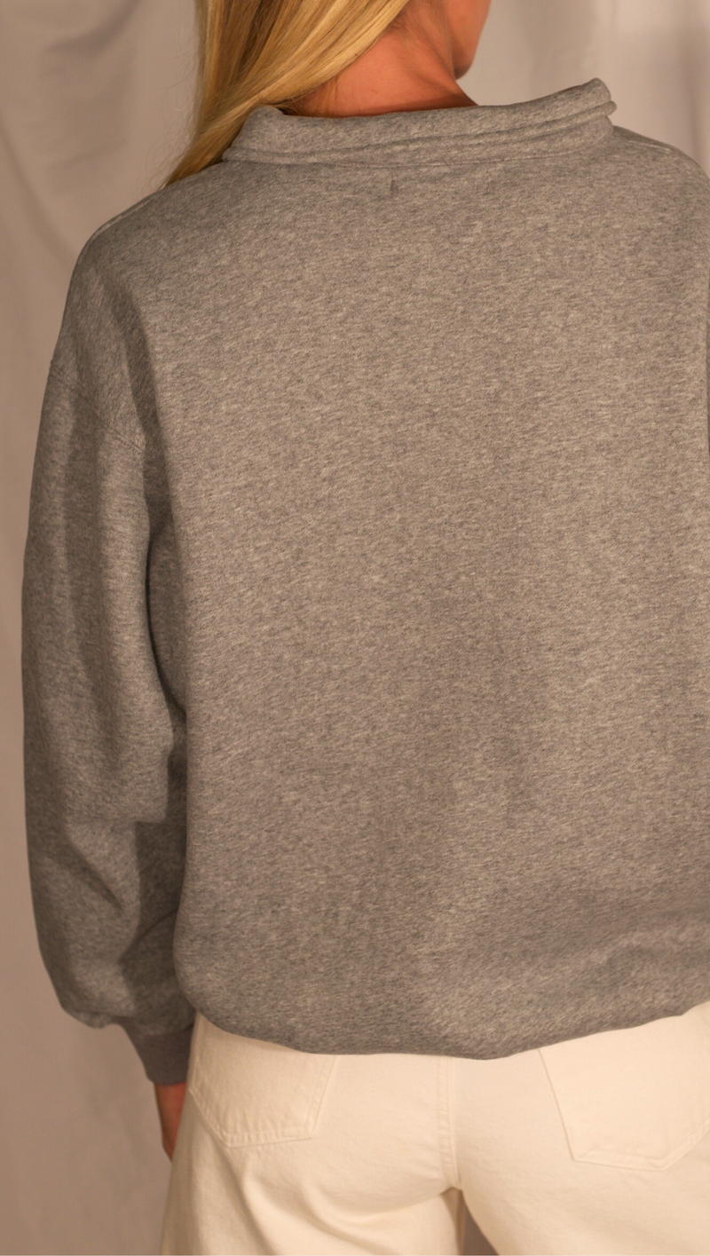 Cosette Polo Sweater - Charcoal