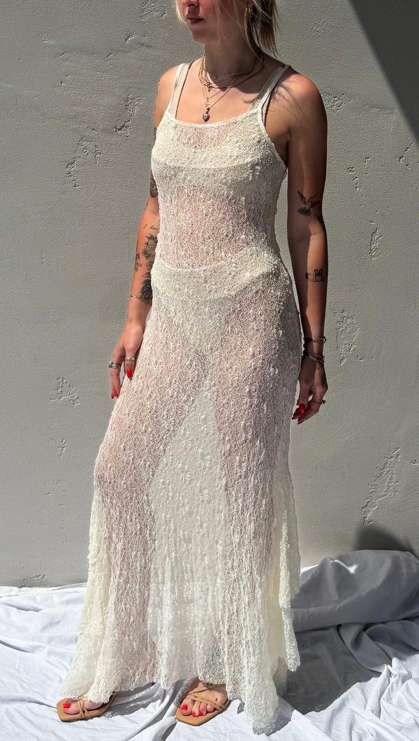 Candace Lace Maxi Dress - Cream