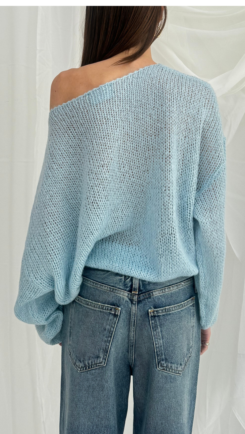 Kai Off The Shoulder Sweater -Sky