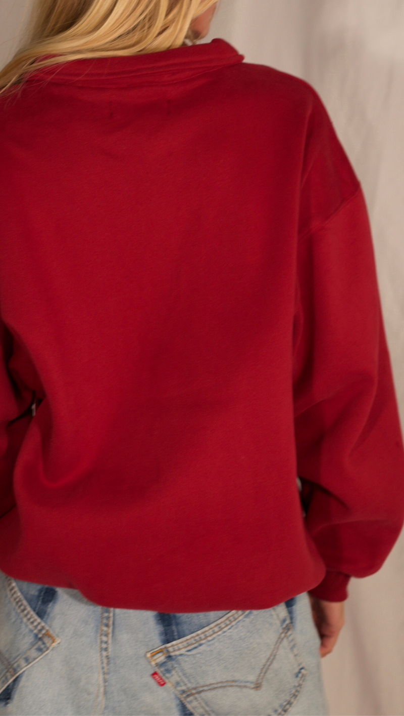 Cosette Polo Sweater - Burgundy