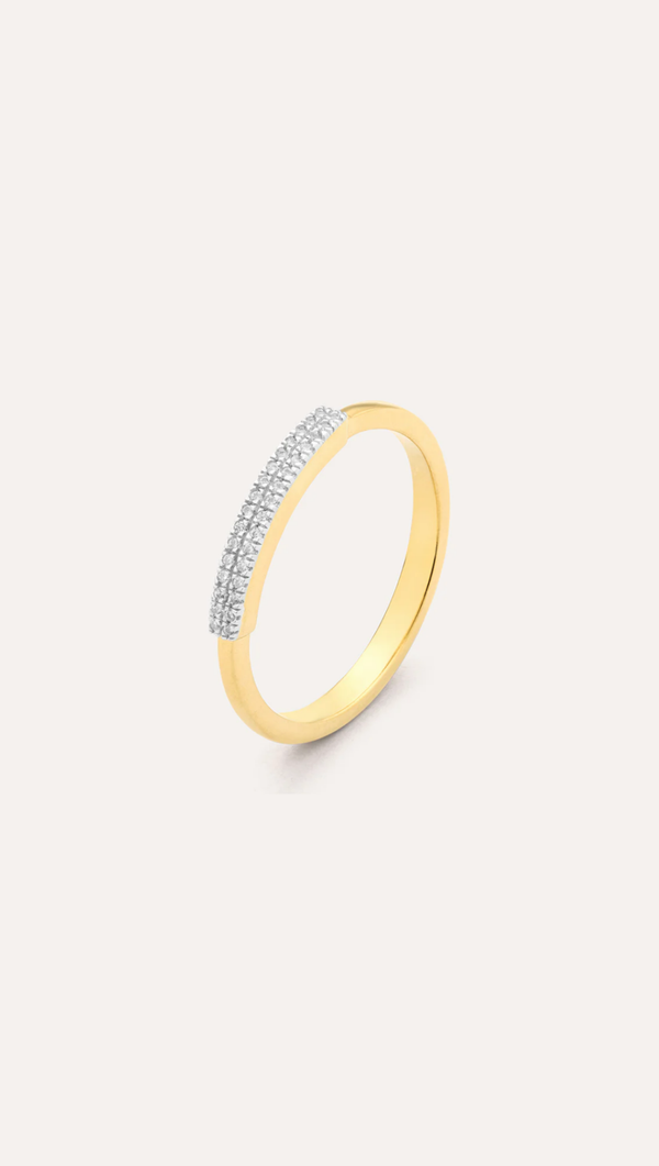 Bar None Band Stackable Ring - Gold