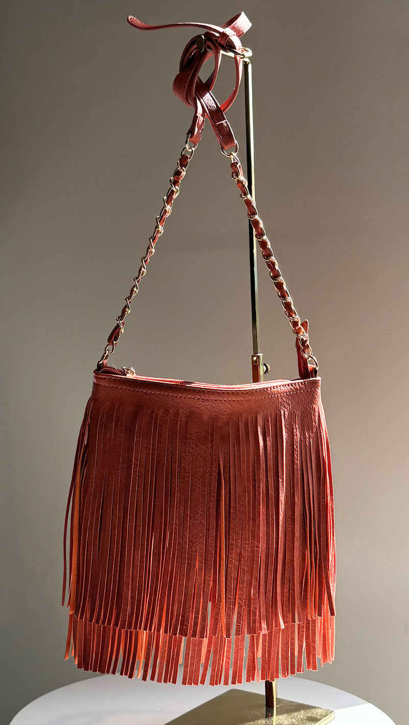 Fringe Crossbody - Burnt Orange