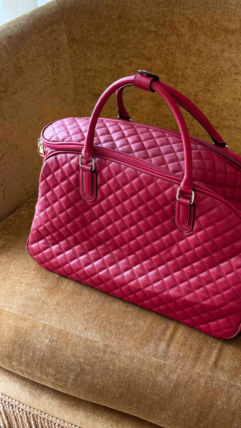 Quilted Weekender - Wine