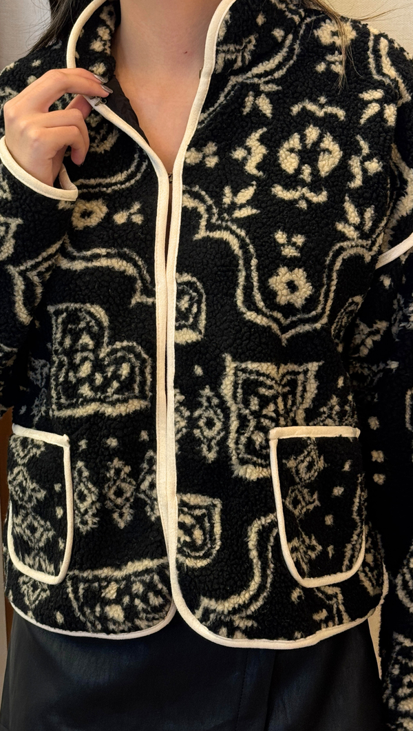 Cicily Paisley Jacket - Black