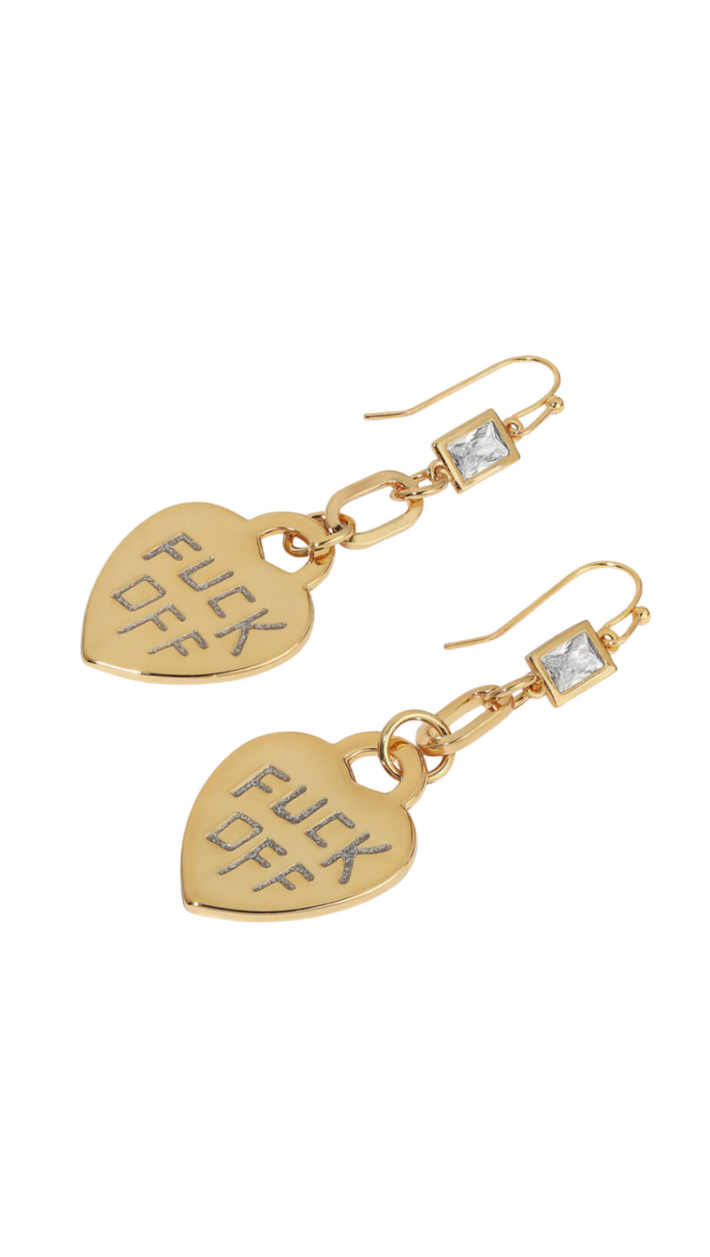 The F*ck Off Earrings - Gold