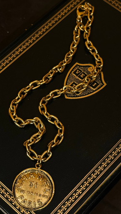 Chanel Single Coin Necklace - Gold