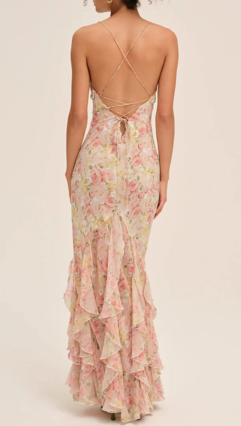 Elea Maxi Dress - Peach