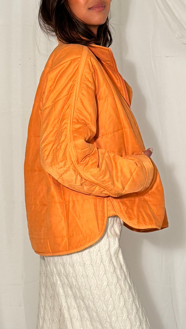 Eden Quilted Jacket - Orange