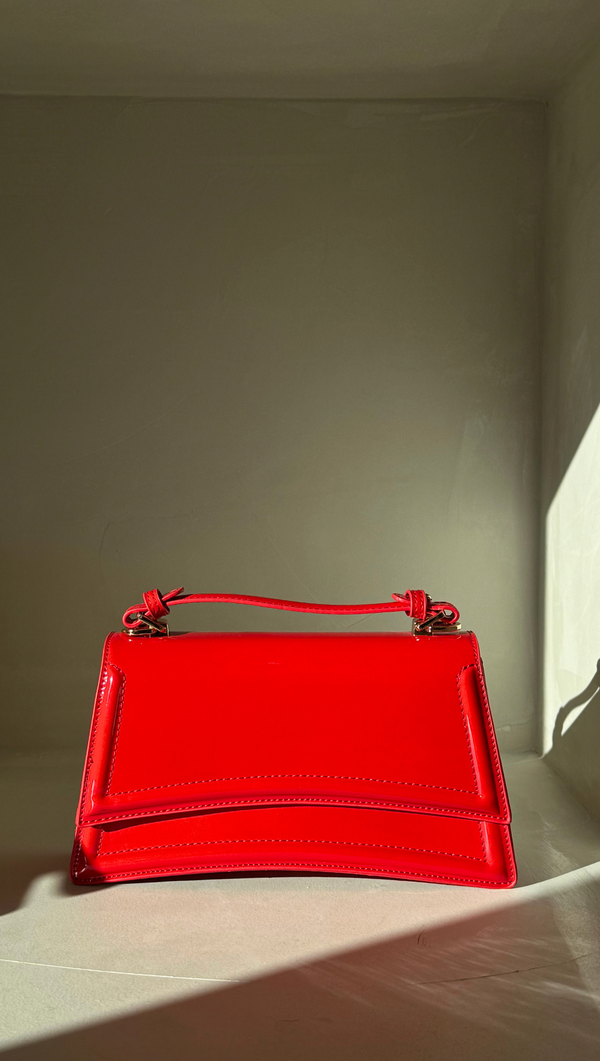 Patent Leather Crossbody - Cherry Bomb