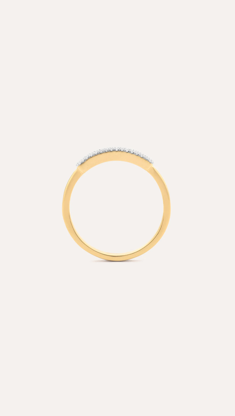 Bar None Band Stackable Ring - Gold