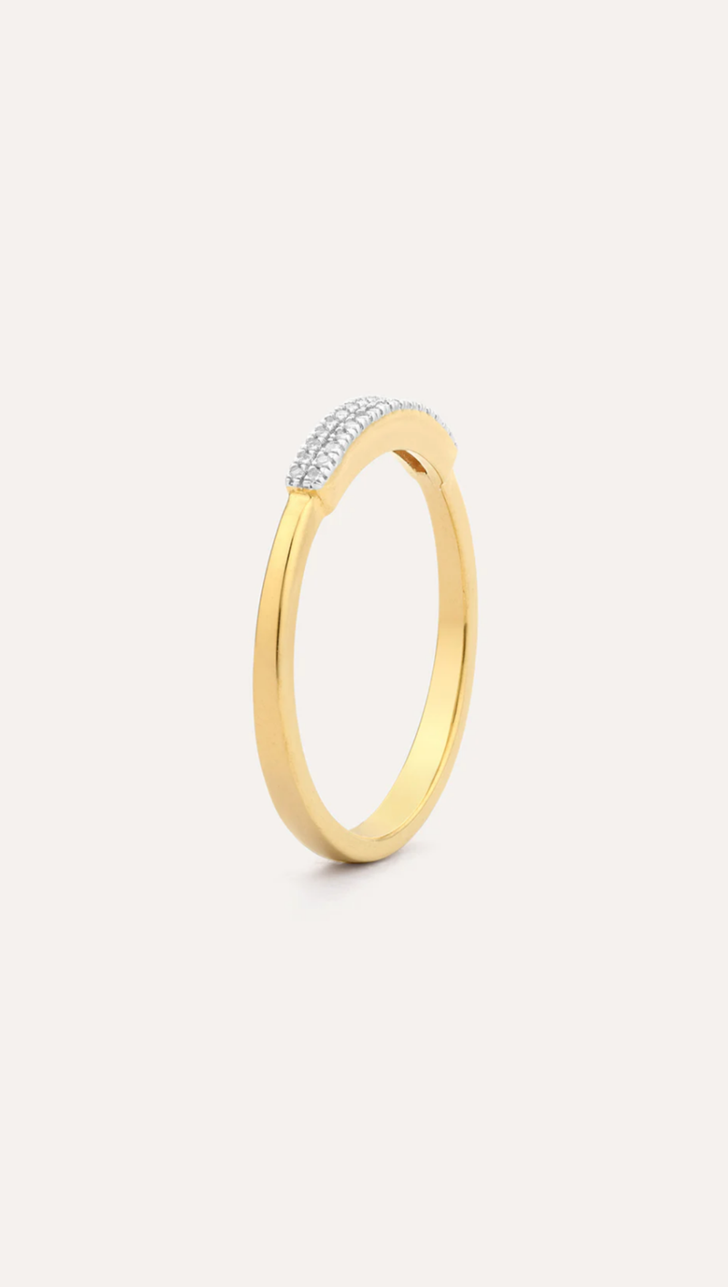 Bar None Band Stackable Ring - Gold