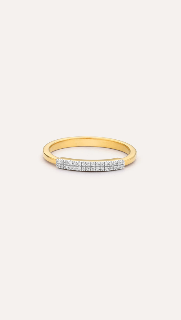 Bar None Band Stackable Ring - Gold