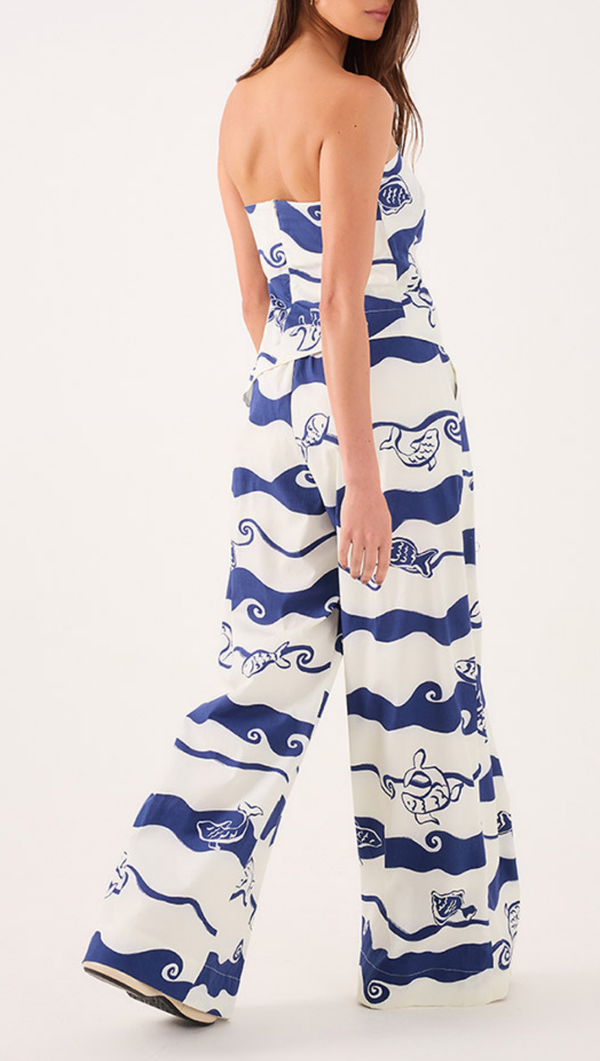Paint Print Pant - Blue Print