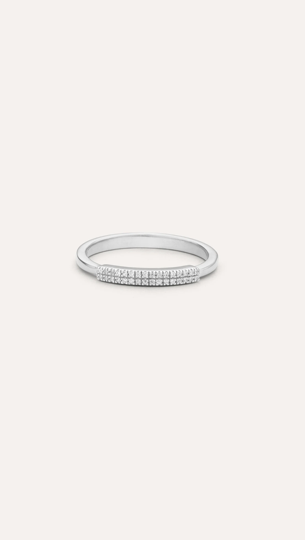 Bar None Band Stackable Ring - Sterling Silver