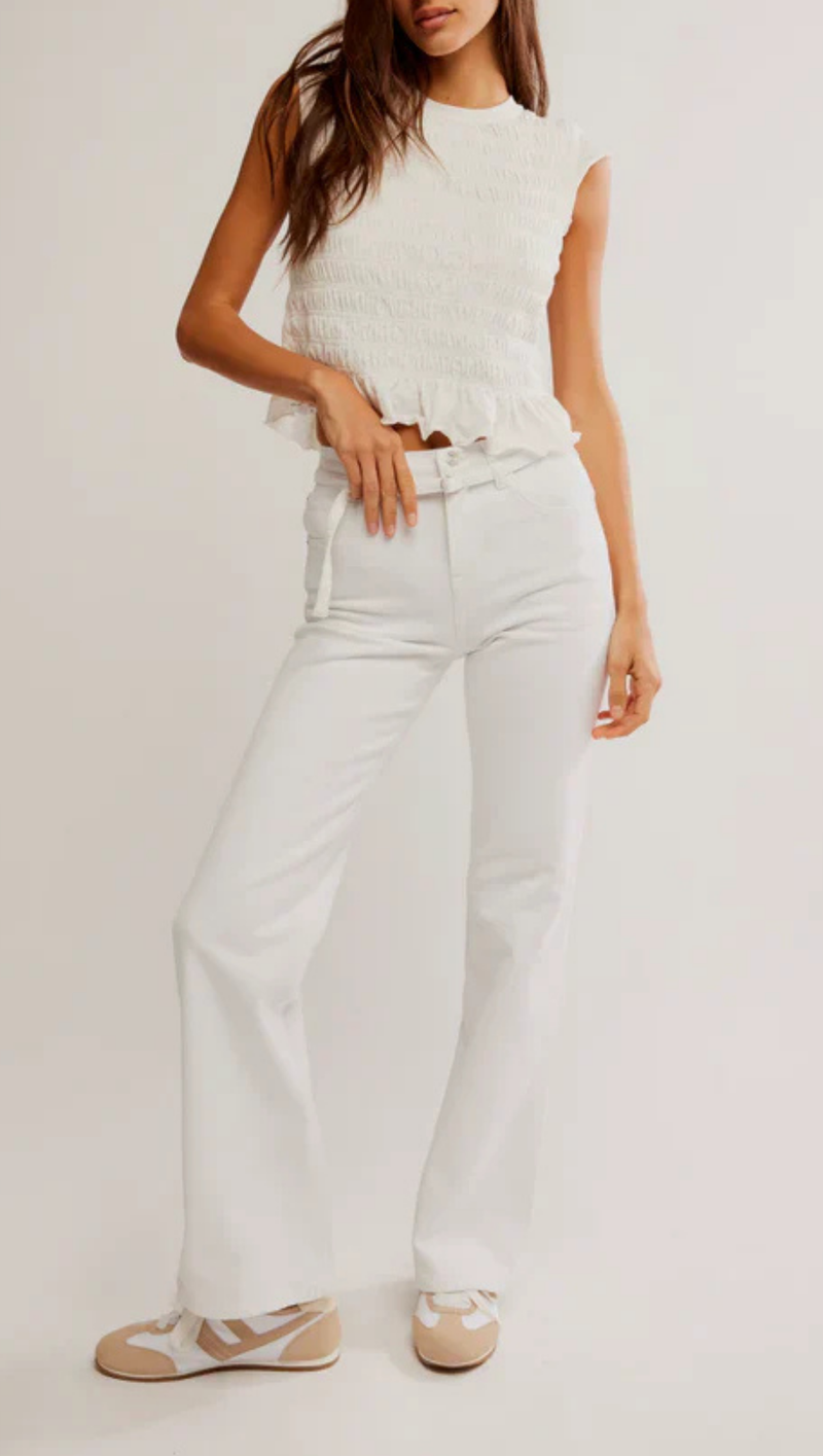 Sabine Slim A Line Jean - Optic White