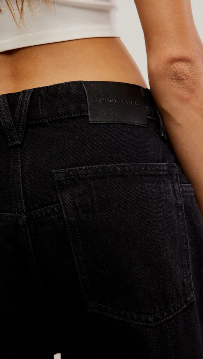 Deep Trance Dropped Boyfriend Jeans - Dark Matter