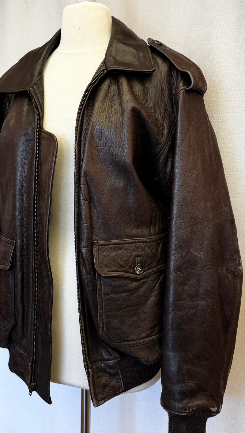 Nordstrom 90s Classic Leather Bomber OS