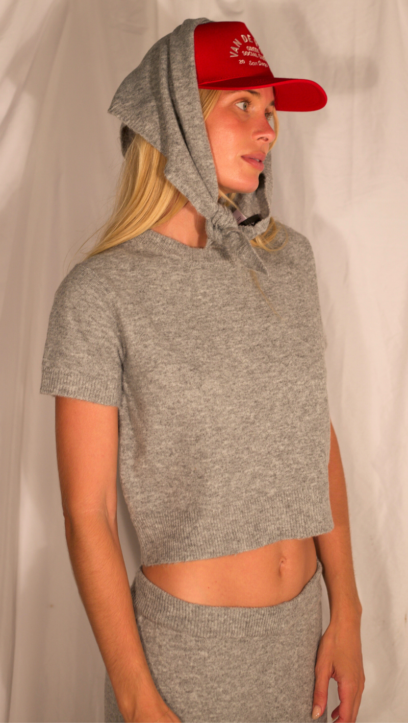 Knit Jogger Set and Scarf -Grey