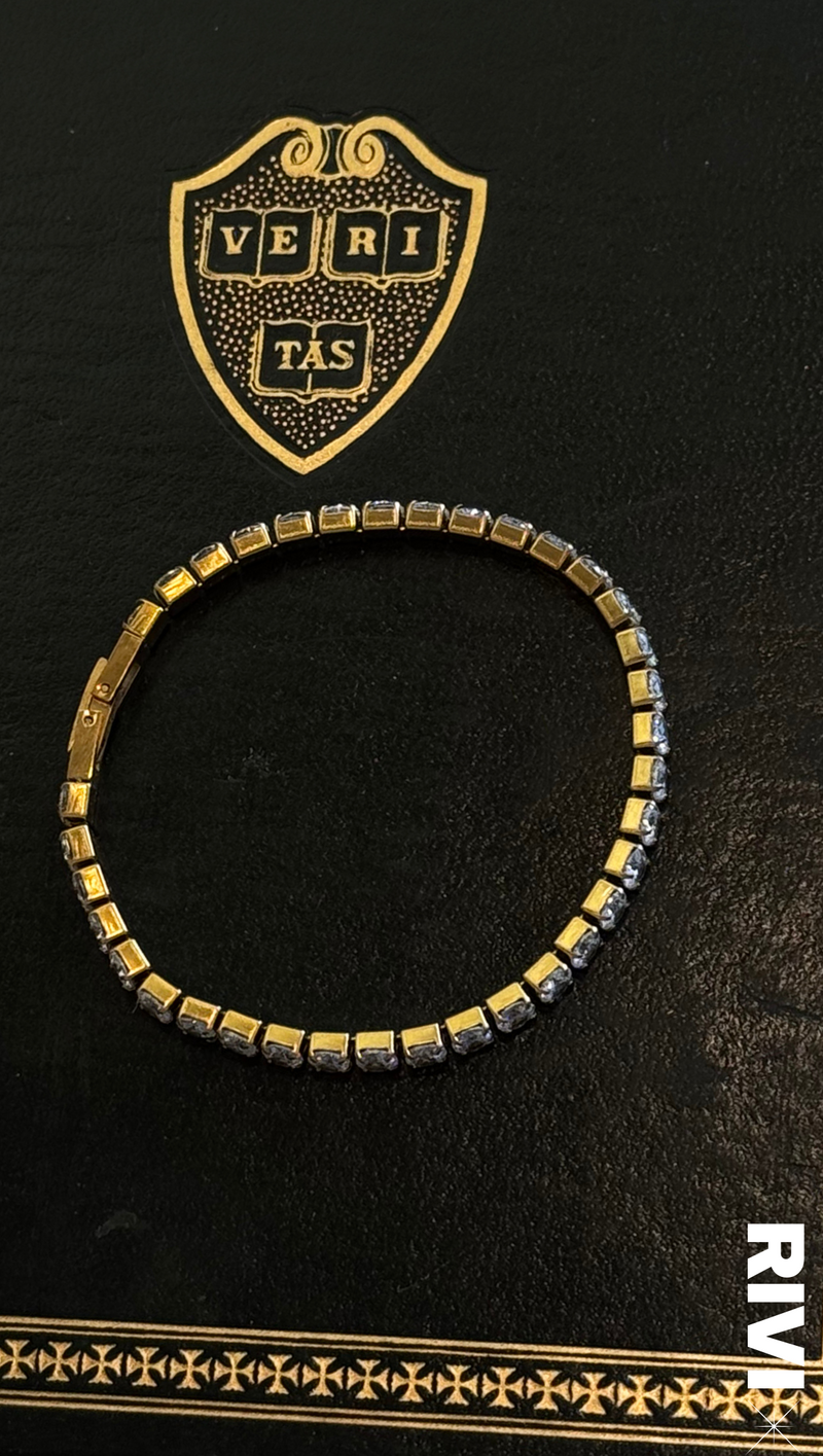 Harley Tennis Bracelet - Gold Plated Stainless Steel