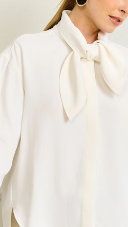 Seren Tied Blouse - Ivory
