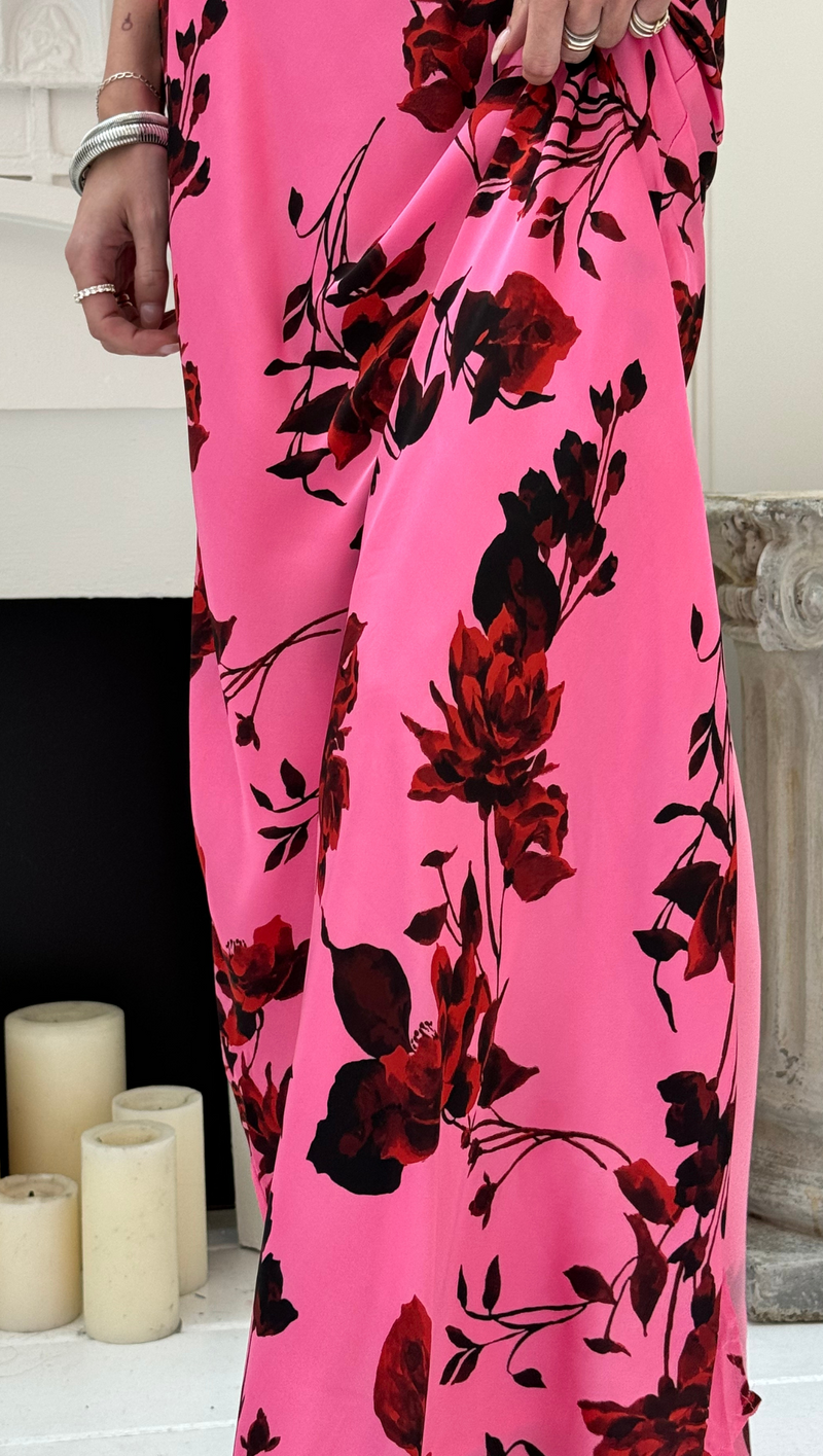 Jane Floral Maxi Dress - Rose/ Pink