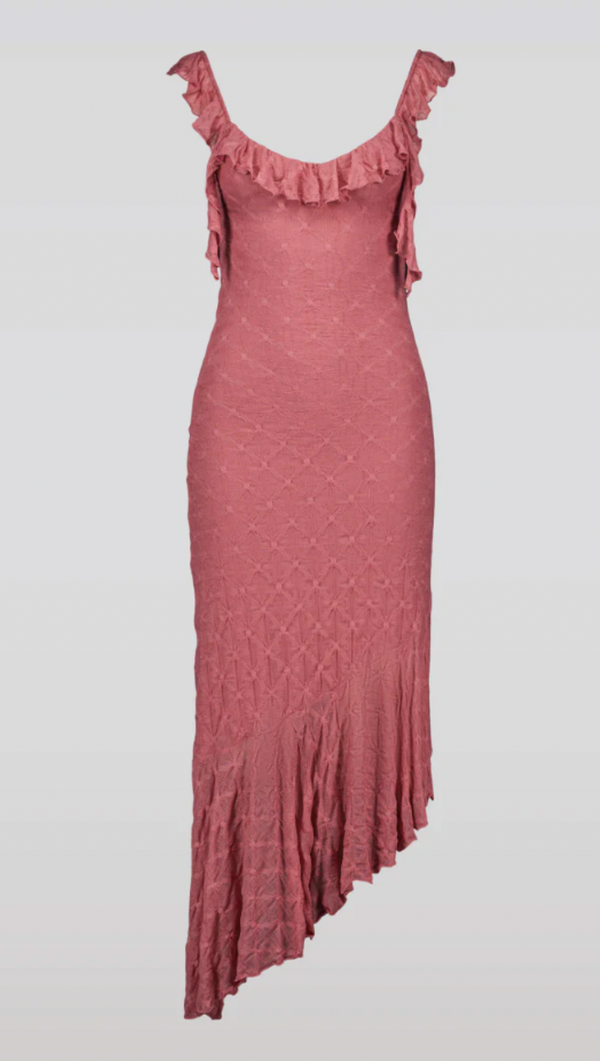 Spider Web Mesh Dress - Mauve