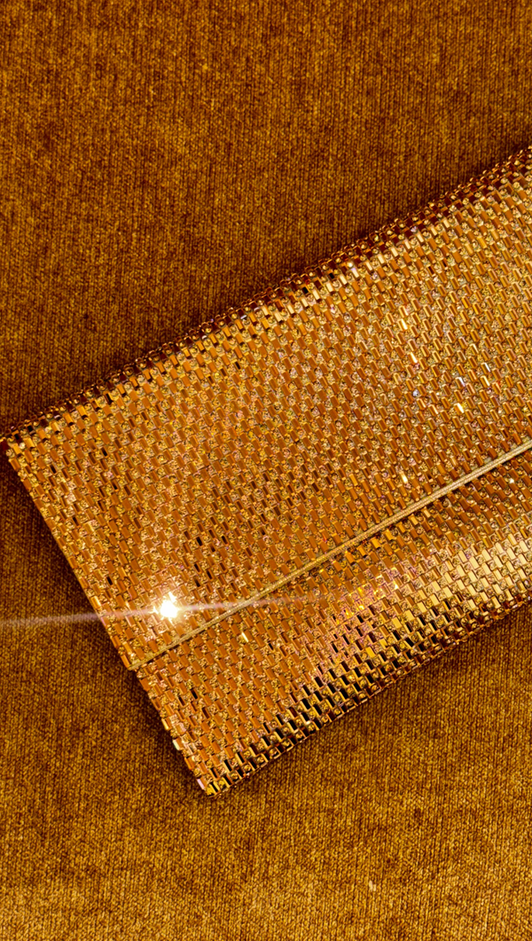 Mesh Clutch Gold