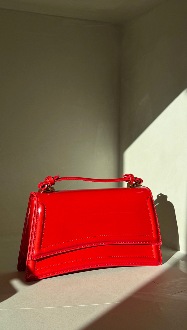 Patent Leather Crossbody - Cherry Bomb