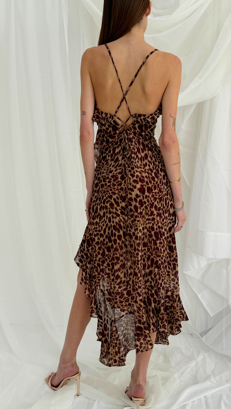 Luciana Midi Dress - Burnt Russet