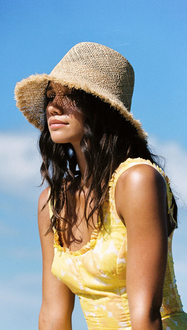 Reef Bucket Hat Fray - Natural