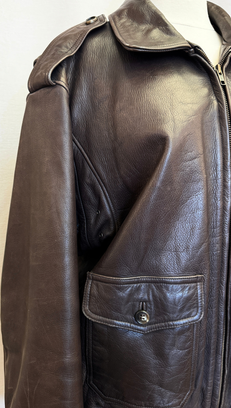 Nordstrom 90s Classic Leather Bomber OS