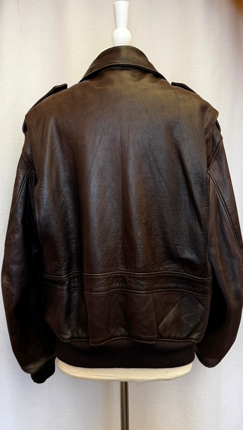 Nordstrom 90s Classic Leather Bomber OS