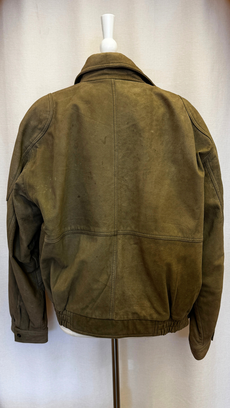 American Vintage Olive Bomber w Green Striped Lining OS