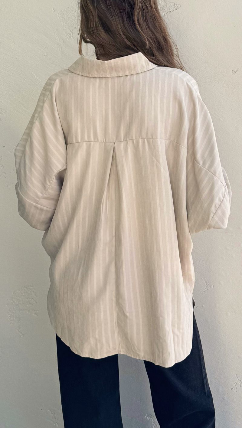 Faye Button Down - Ecru