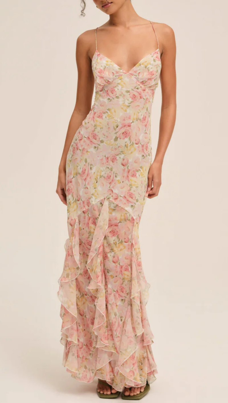 Elea Maxi Dress - Peach