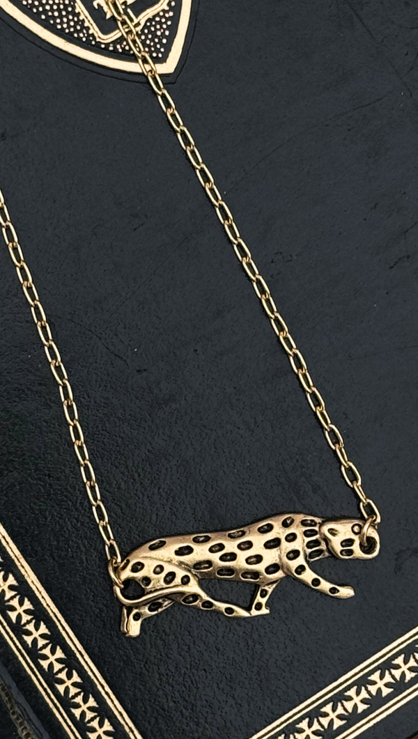 Leopard Statement Necklace - Gold