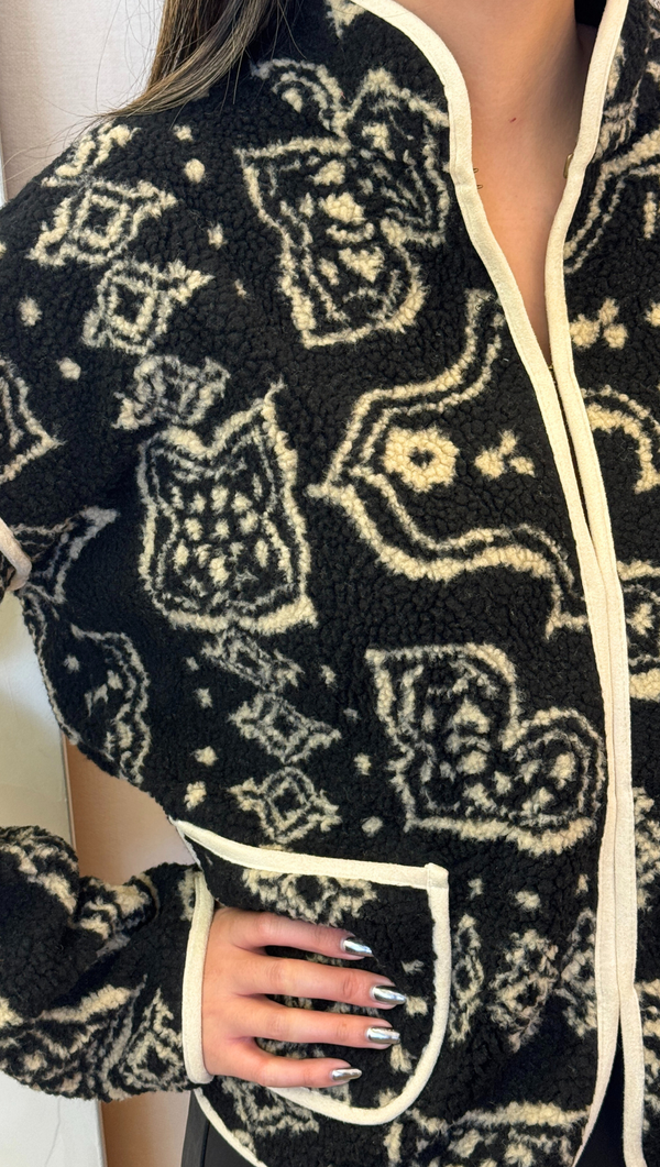 Cicily Paisley Jacket - Black