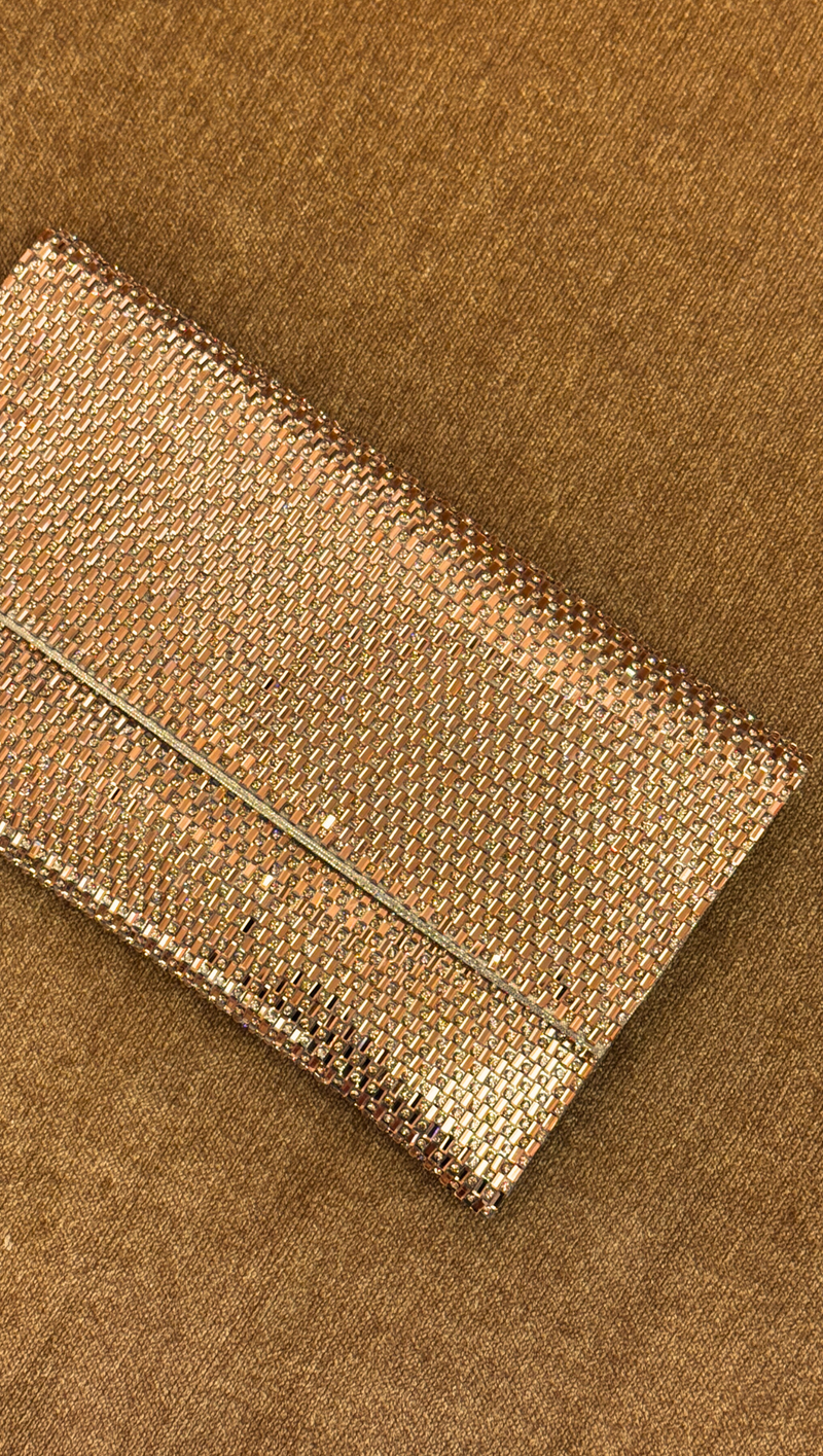 Mesh Clutch Gold