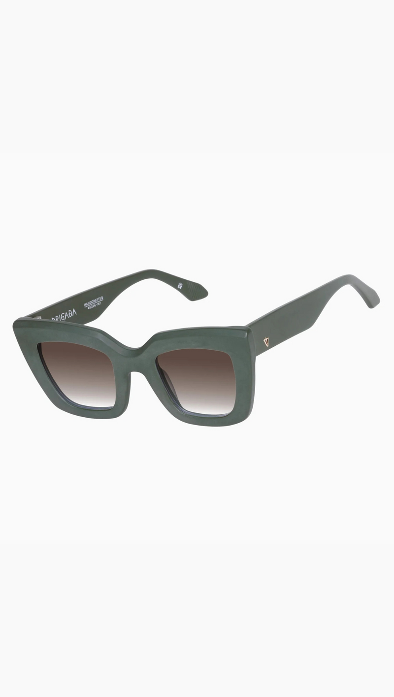 Brigada - Matte Army green/ Brown Gradient Lens