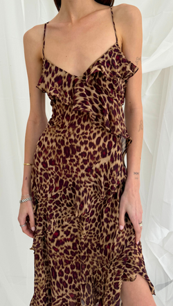 Luciana Midi Dress - Burnt Russet