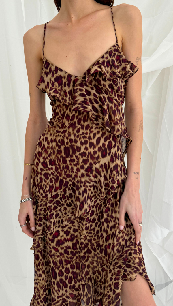 Luciana Midi Dress - Burnt Russet