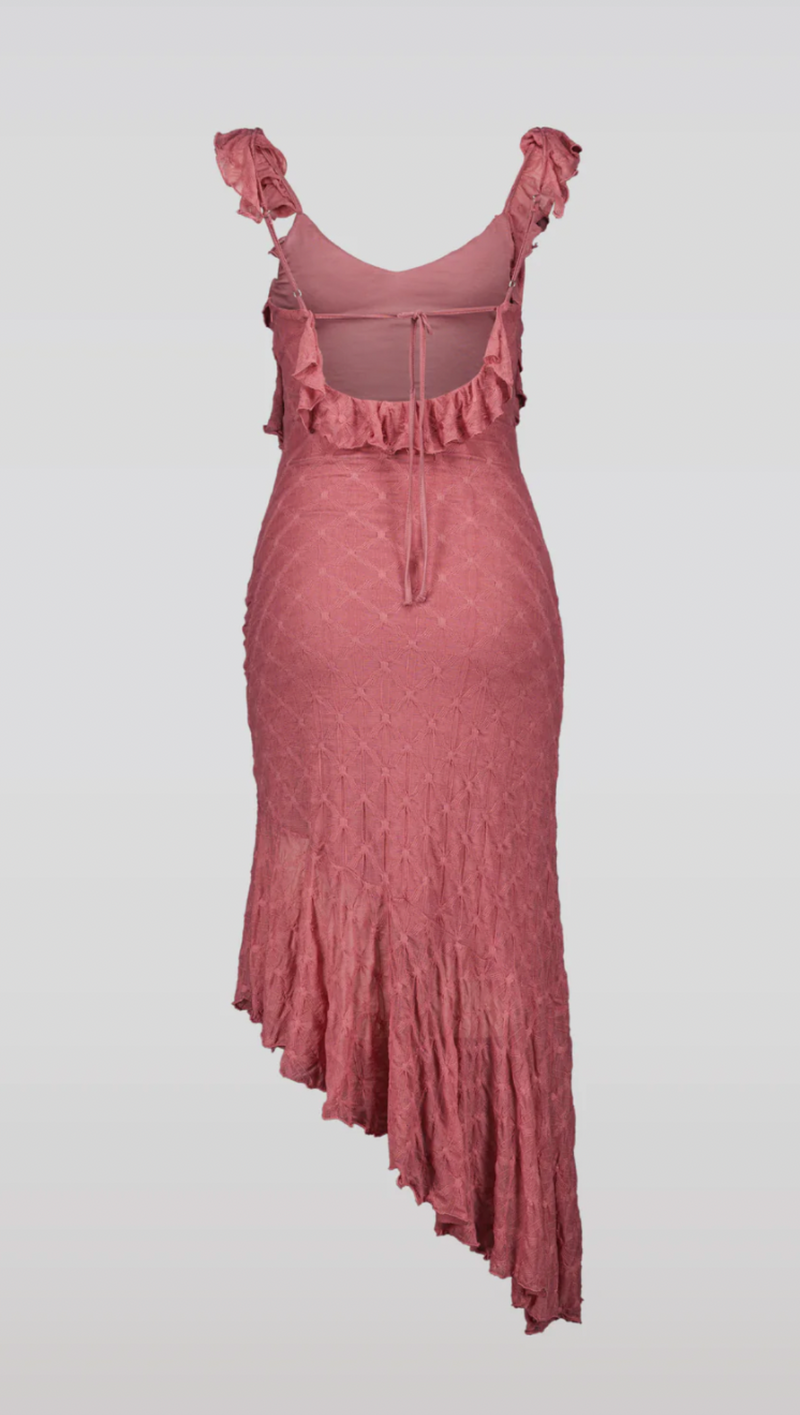 Spider Web Mesh Dress - Mauve