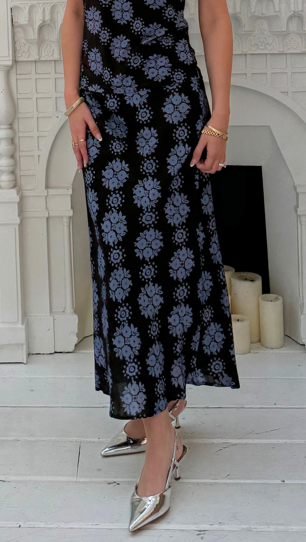 The Behati Skirt - Indigo Moonrise