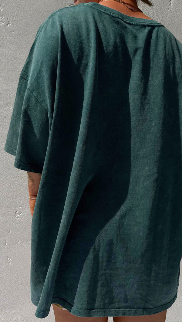 Oversized Tee - Stone Wash Green