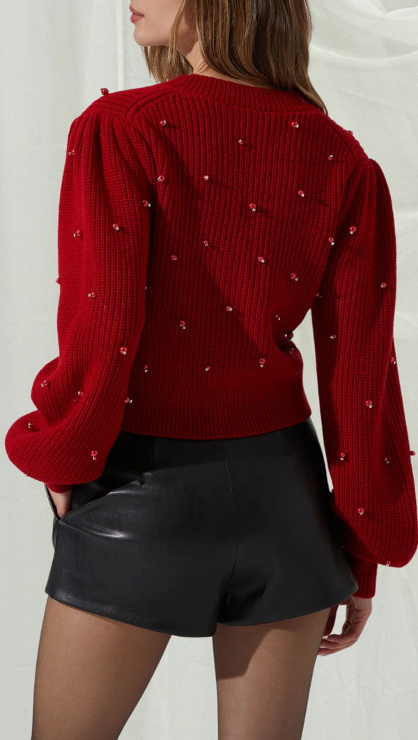 Delsie Cardigan - Red