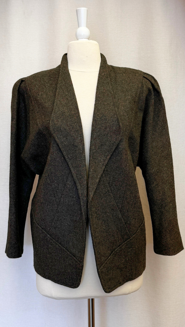 Chaus Sport Tweed Jacket w Puffed Sleeve S