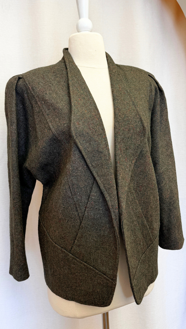 Chaus Sport Tweed Jacket w Puffed Sleeve S