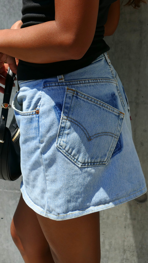 Tilted Mini Skirt - Light/Medium